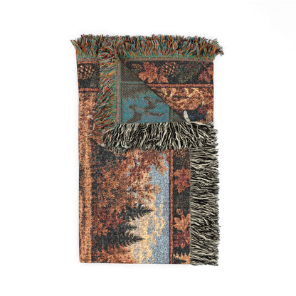 Hungarian Vizsla Fall Hunting Scene Woven Blanket