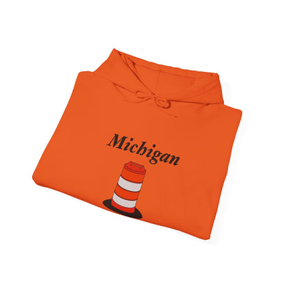 Unisex Simple Michigan State Flower Traffic Cone Hoodie