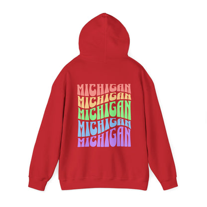 Unisex Michigan Groovy Trendy Vintage Hoodie