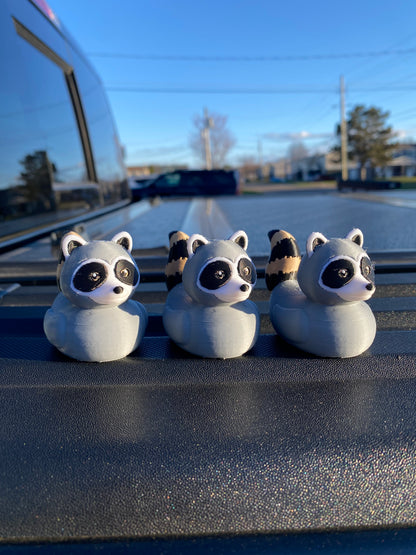 Raccoon Duck Miniature Figurine For Jeep Wrangler Dashboard