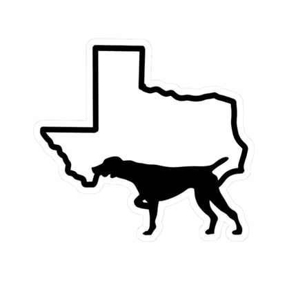 Texas Outline German Shorthaired Pointer Silhouette Kiss-Cut Stickers