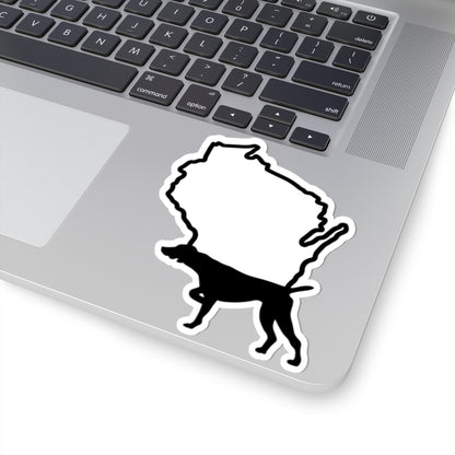 Wisconsin Outline German Shorthaired Pointer Silhouette Kiss-Cut Stickers