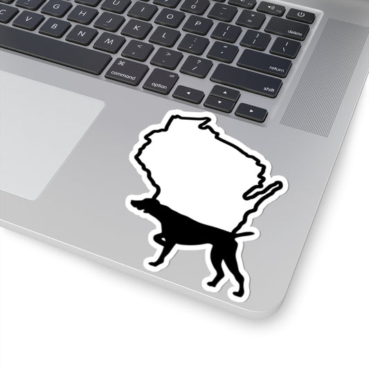 Wisconsin Outline German Shorthaired Pointer Silhouette Kiss-Cut Stickers