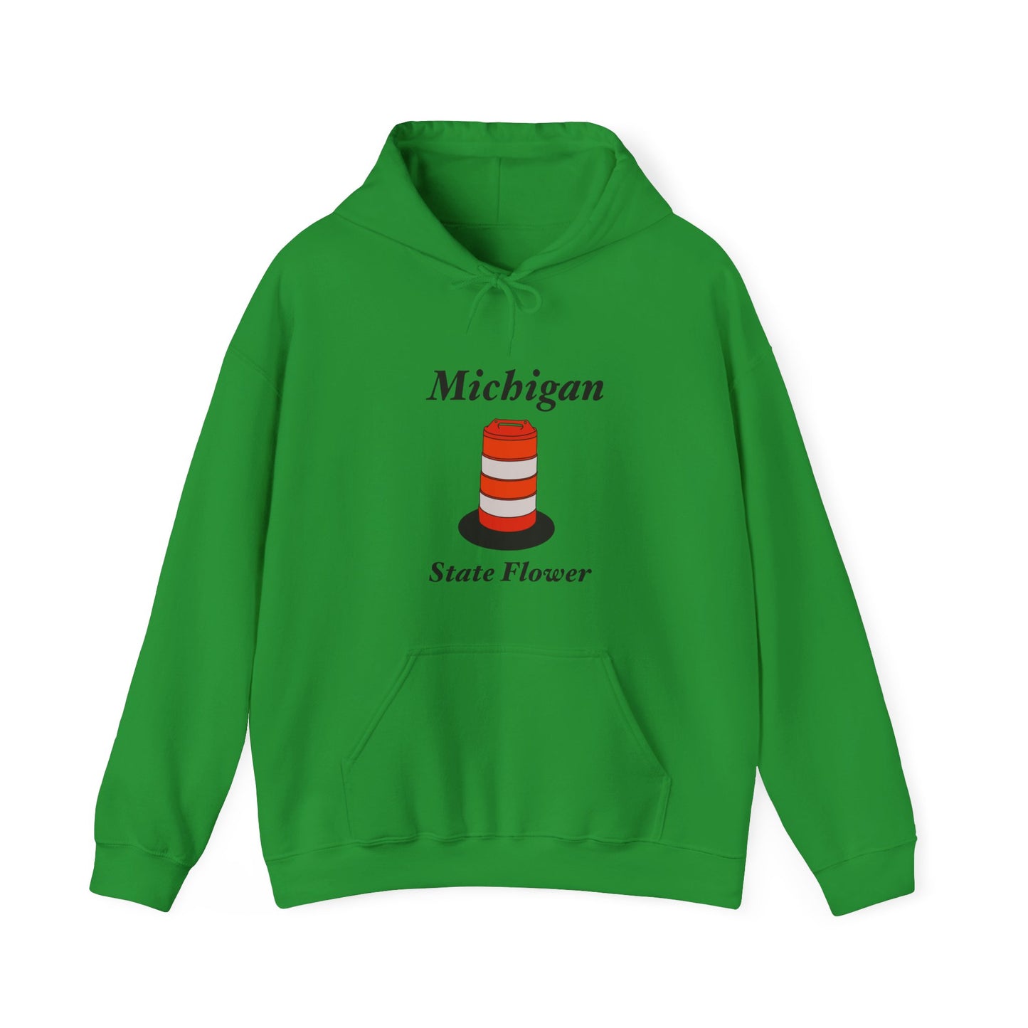 Unisex Simple Michigan State Flower Traffic Cone Hoodie