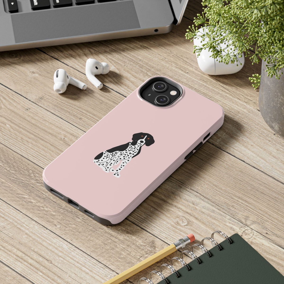 Black GSP Light Pink Tough Phone Cases