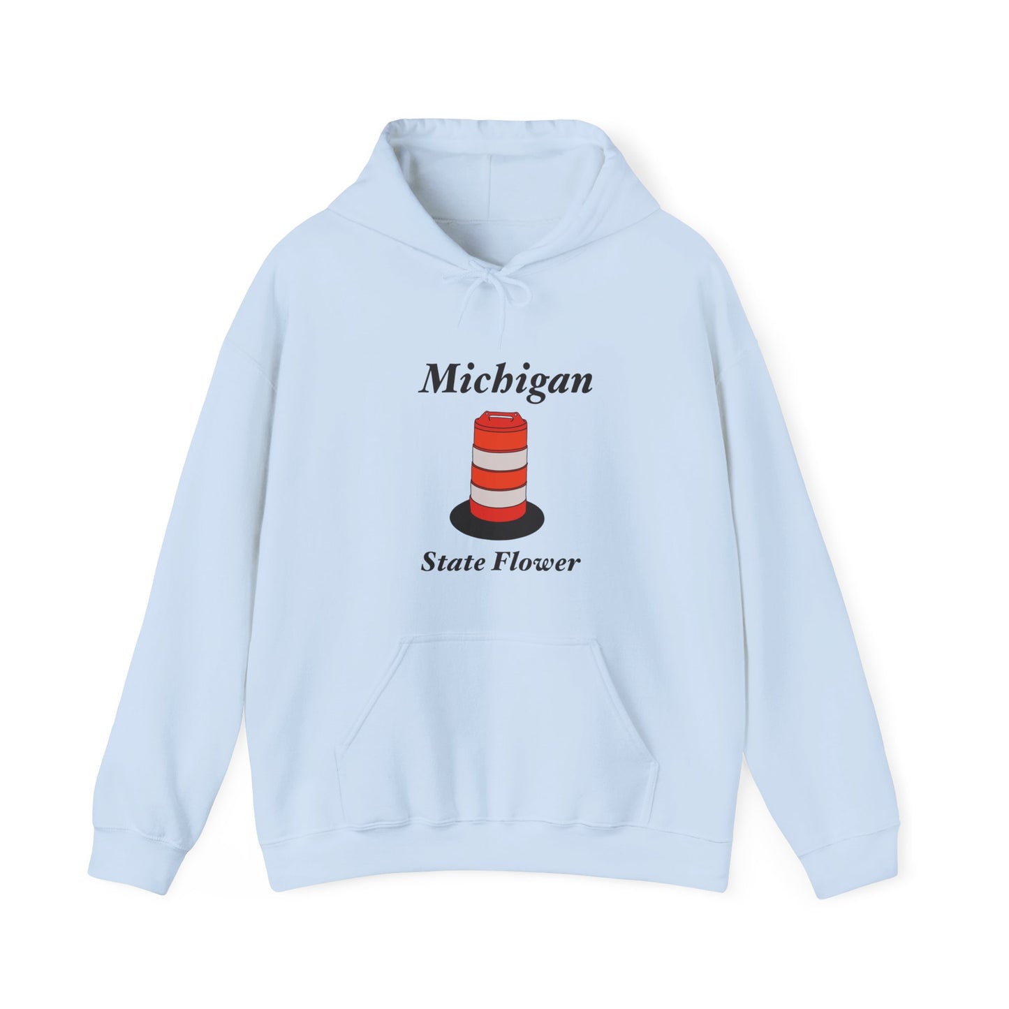 Unisex Simple Michigan State Flower Traffic Cone Hoodie