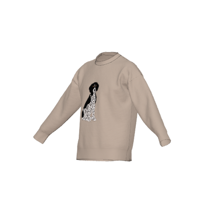 Black GSP Unisex Crewneck Relaxed Fit Sweater