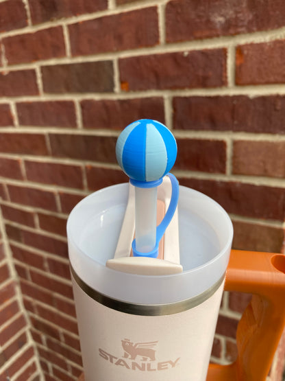 Beach Ball Straw Topper/ Charm for Stanely Tumblers and other 9.5mm Straws