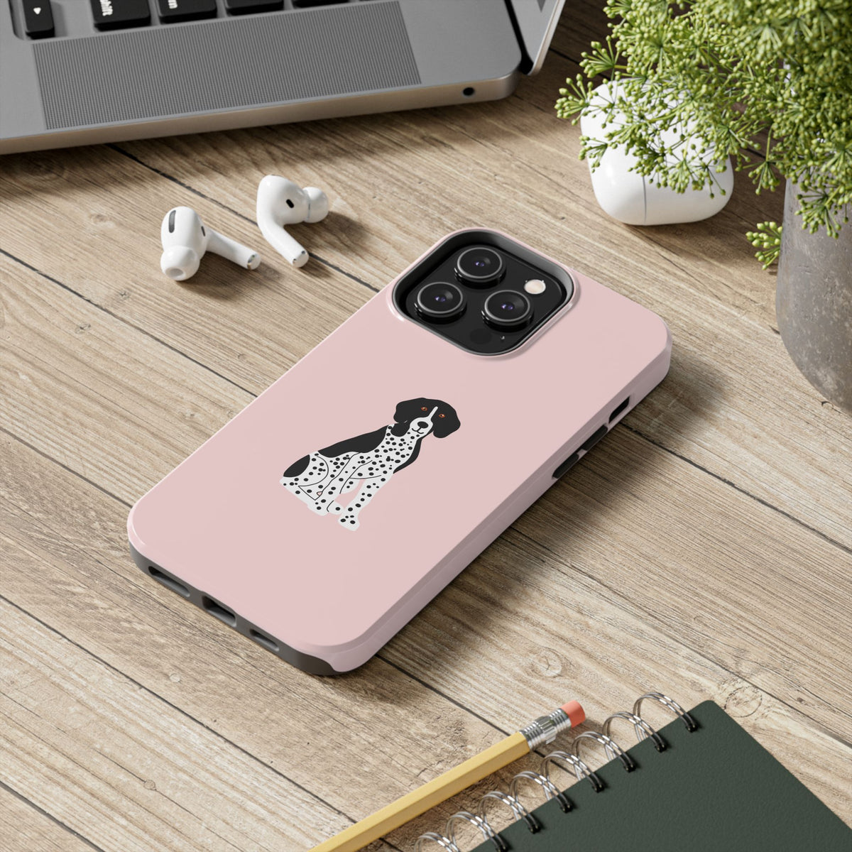 Black GSP Light Pink Tough Phone Cases