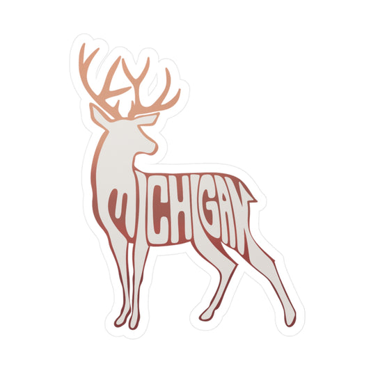 Michigan White Tail Deer Hunters Kiss-Cut Vinyl Decals