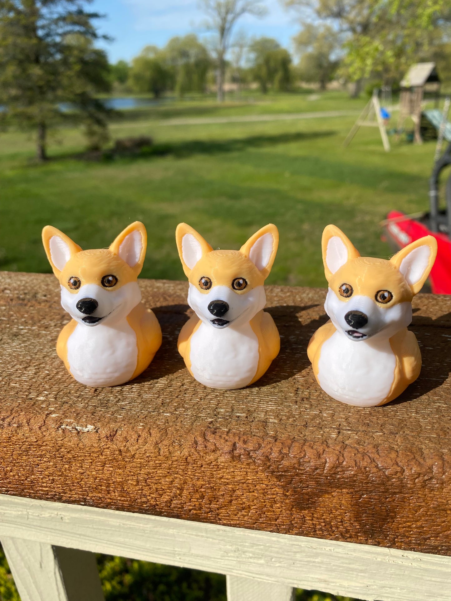 Corgi Duck Miniature Figurine For Jeep Wrangler Dashboard