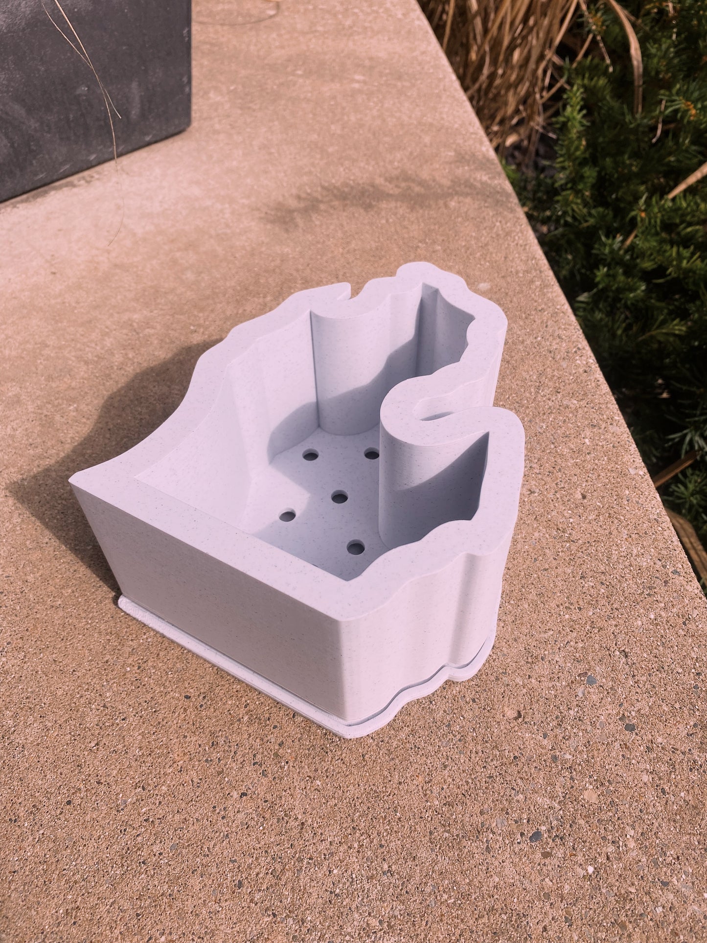 Shape Of Michigan Flower Pot Planter 3D Printed