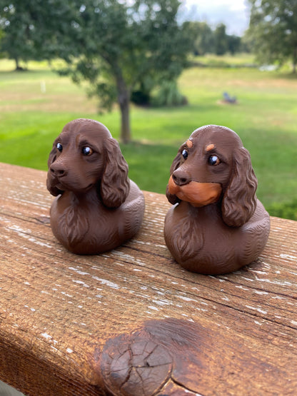 Cocker Spaniel Duck Miniature Figurine For Jeep Wrangler Dashboard 3D Printed
