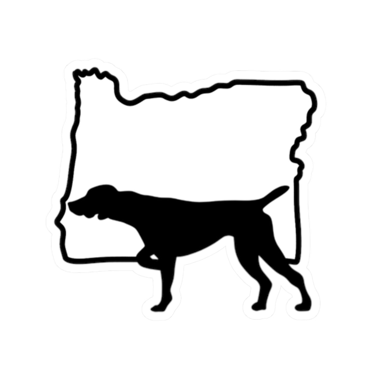 Oregon Outline German Shorthaired Pointer Silhouette Kiss-Cut Stickers