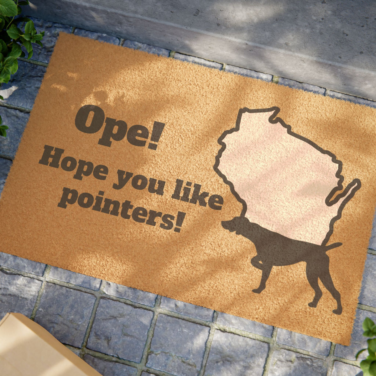 Ope, hope you like pointers GSP German Shorthaired Pointer Wisconsin Midwest Doormat