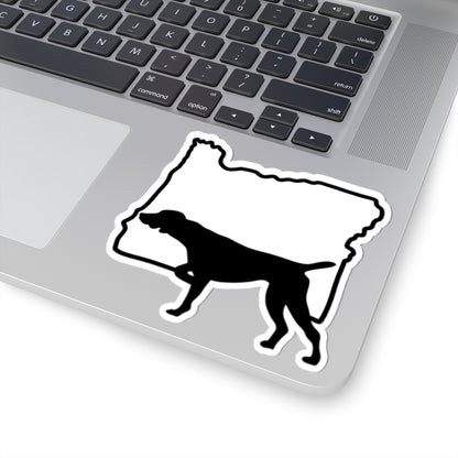 Oregon Outline German Shorthaired Pointer Silhouette Kiss-Cut Stickers