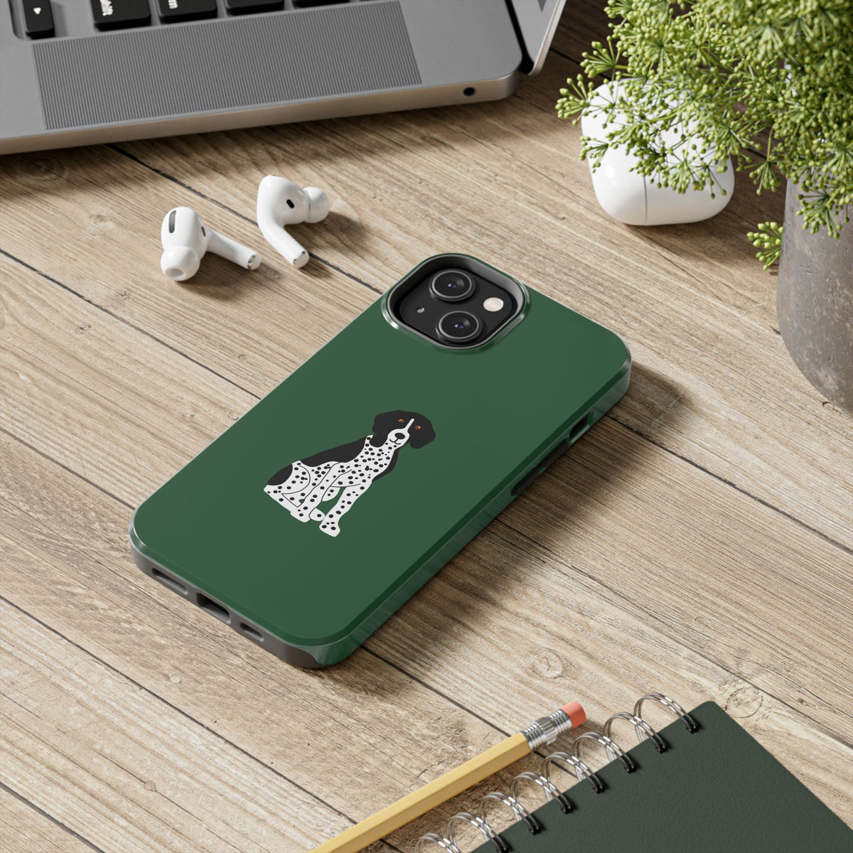 Black GSP Dark Green Tough Phone Cases