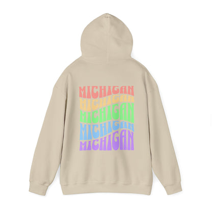 Unisex Michigan Groovy Trendy Vintage Hoodie