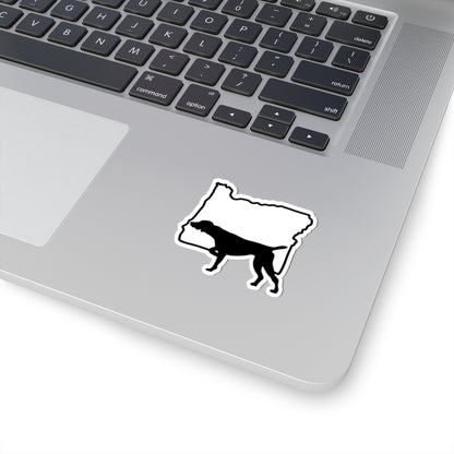 Oregon Outline German Shorthaired Pointer Silhouette Kiss-Cut Stickers