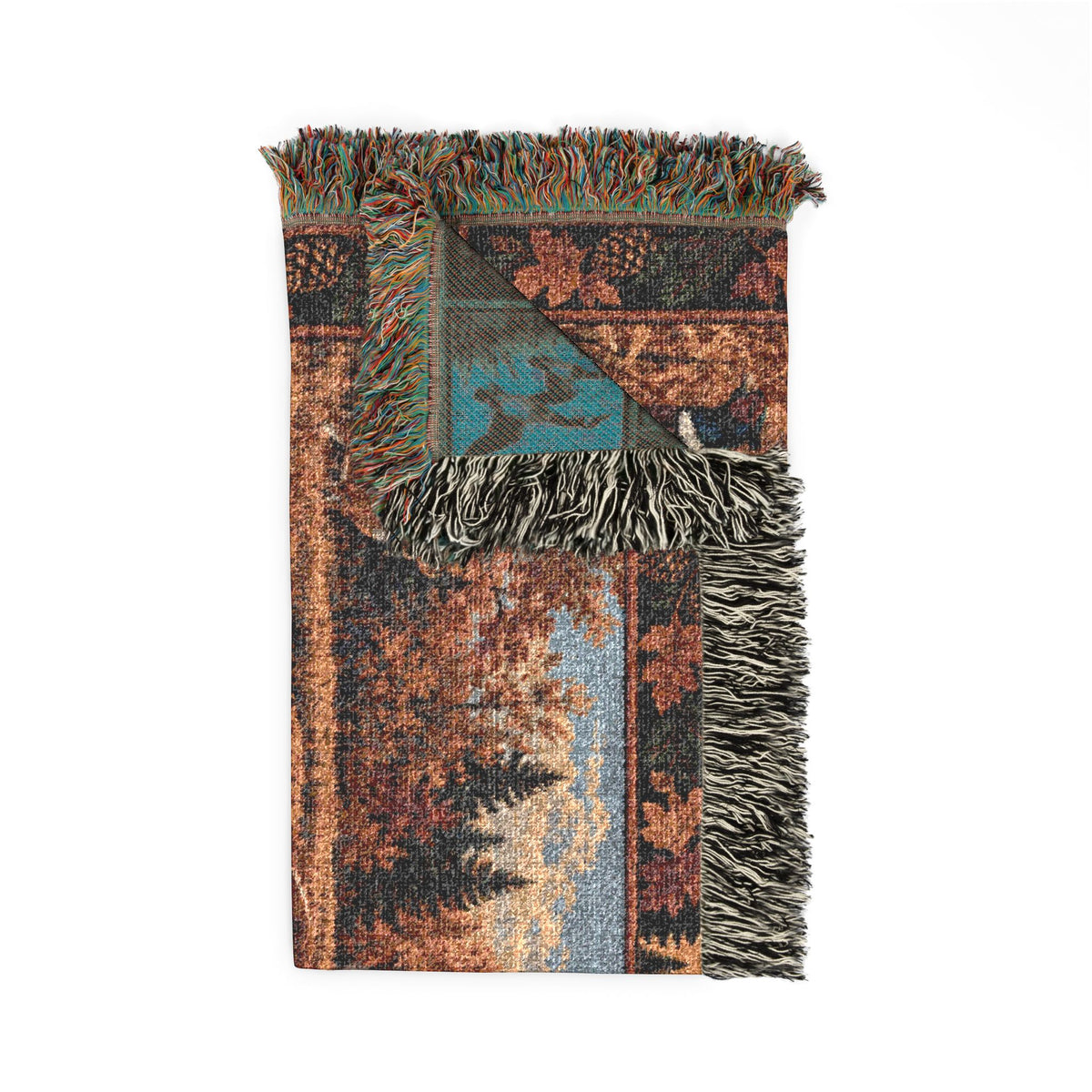 Brittany Fall Hunting Scene Woven Blanket