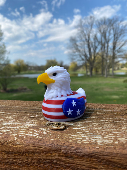 Patriotic Bald Eagle-America 250 Bald Eagle Duck Miniature Figurine For Jeep Wrangler Dashboard