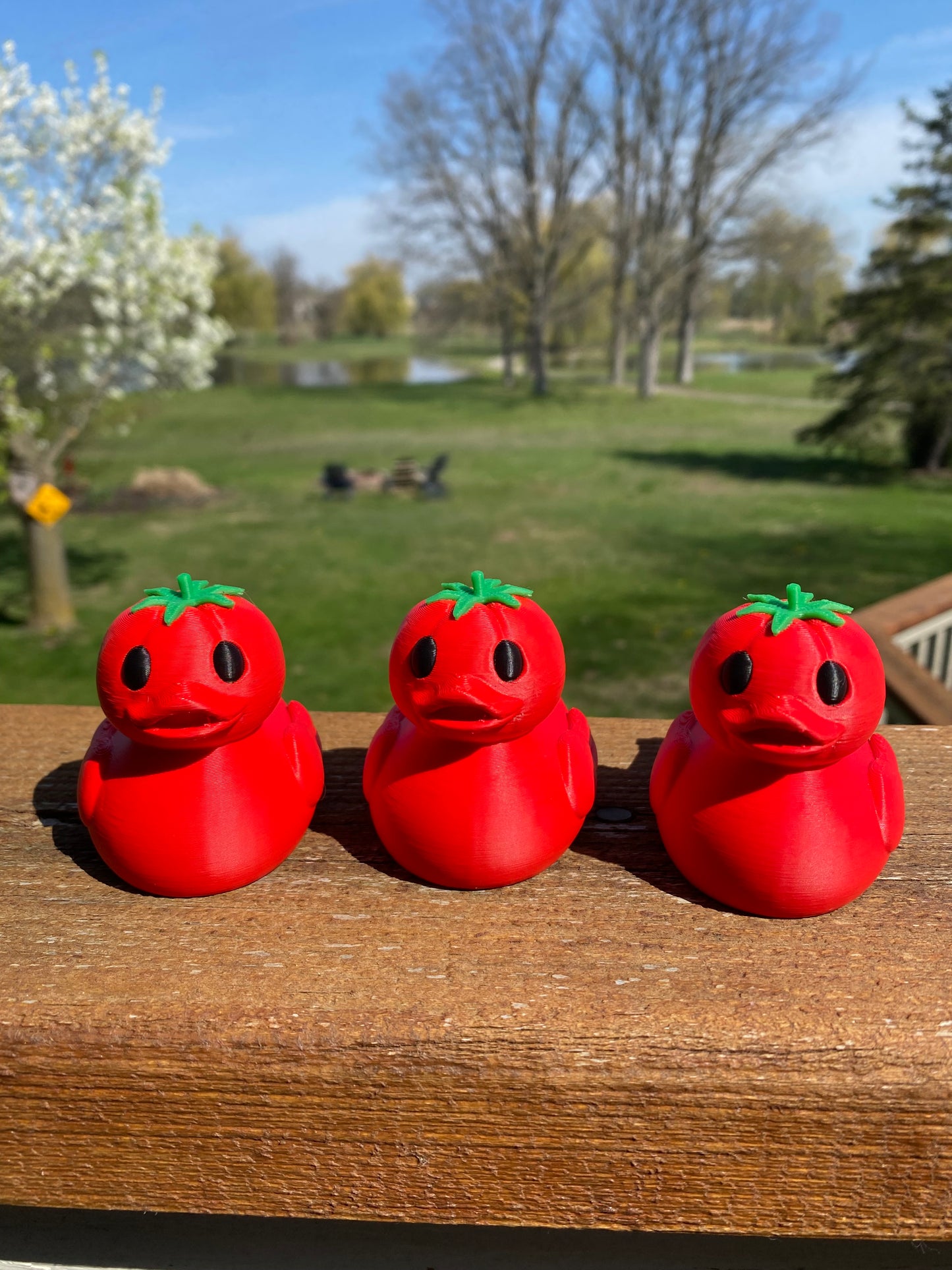 Tomato Duck Miniature Figurine For Jeep Wrangler Dashboard
