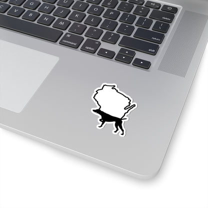 Wisconsin Outline German Shorthaired Pointer Silhouette Kiss-Cut Stickers