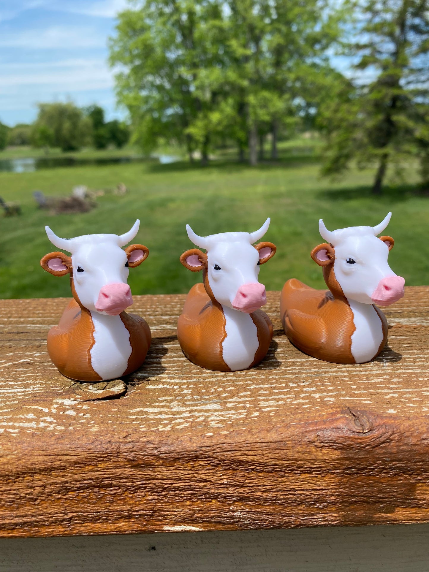 Cow Duck Miniature Figurine For Jeep Wrangler Dashboard 3D Printed