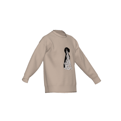 Black GSP Unisex Crewneck Relaxed Fit Sweater