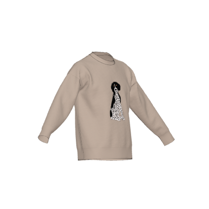 Black GSP Unisex Crewneck Relaxed Fit Sweater