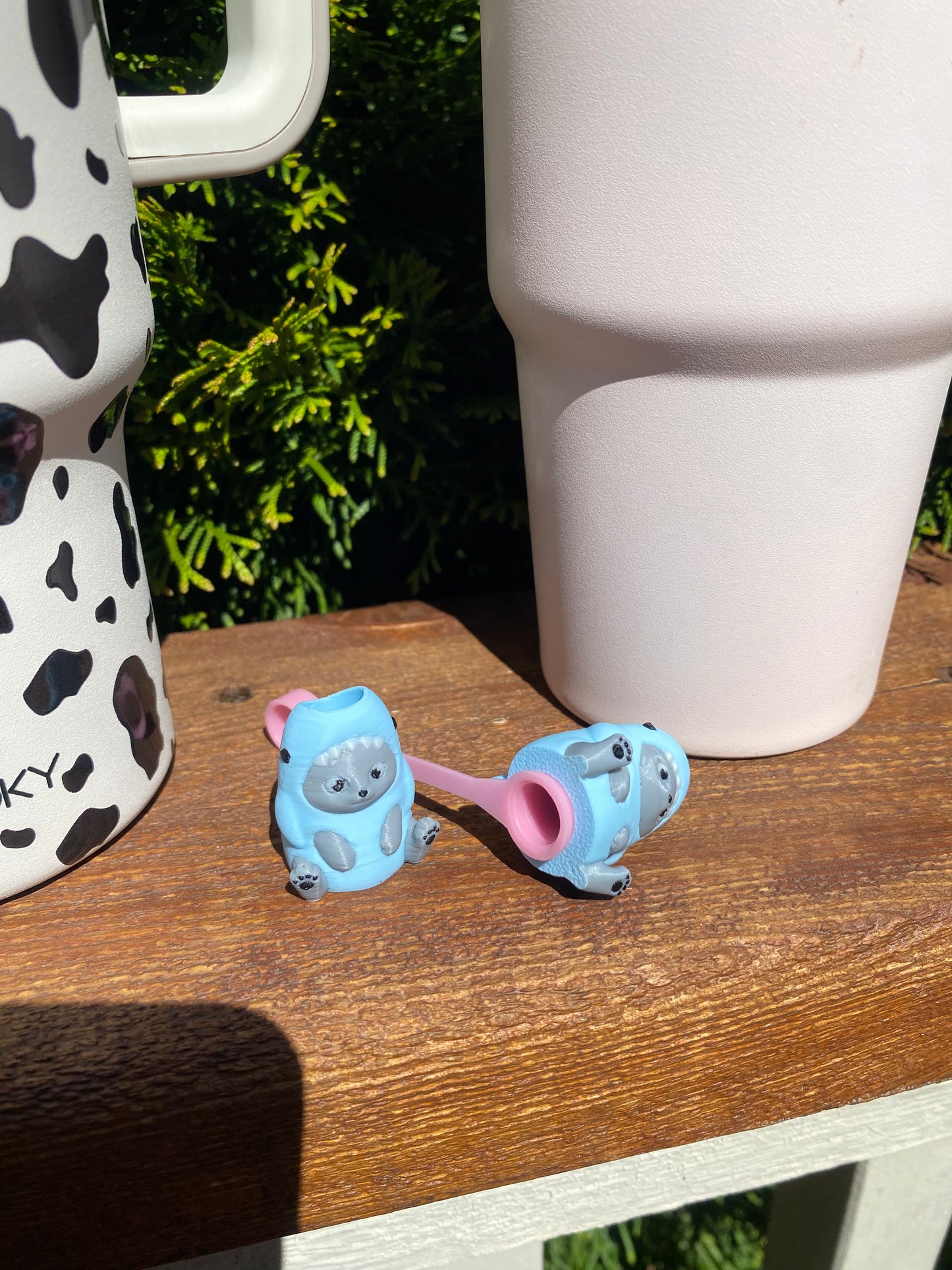 Kitty Shark Straw Topper/ Charm for Stanely Tumblers and other 9.5mm Straws Desk Buddies