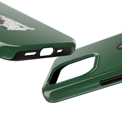 Black GSP Dark Green Tough Phone Cases
