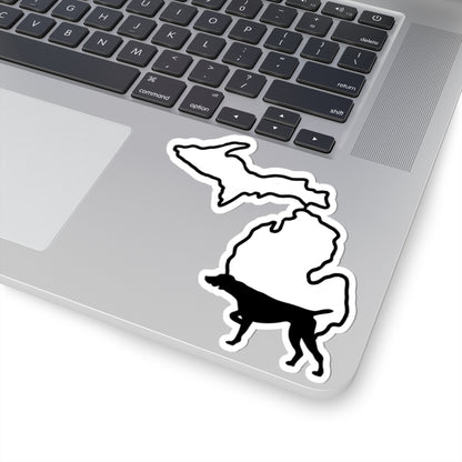 Michigan Outline German Shorthaired Pointer Silhouette Kiss-Cut Stickers