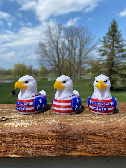 Patriotic Bald Eagle-America 250 Bald Eagle Duck Miniature Figurine For Jeep Wrangler Dashboard