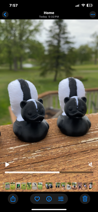 Skunk Duck Miniature Figurine For Jeep Wrangler Dashboard 3D Printed