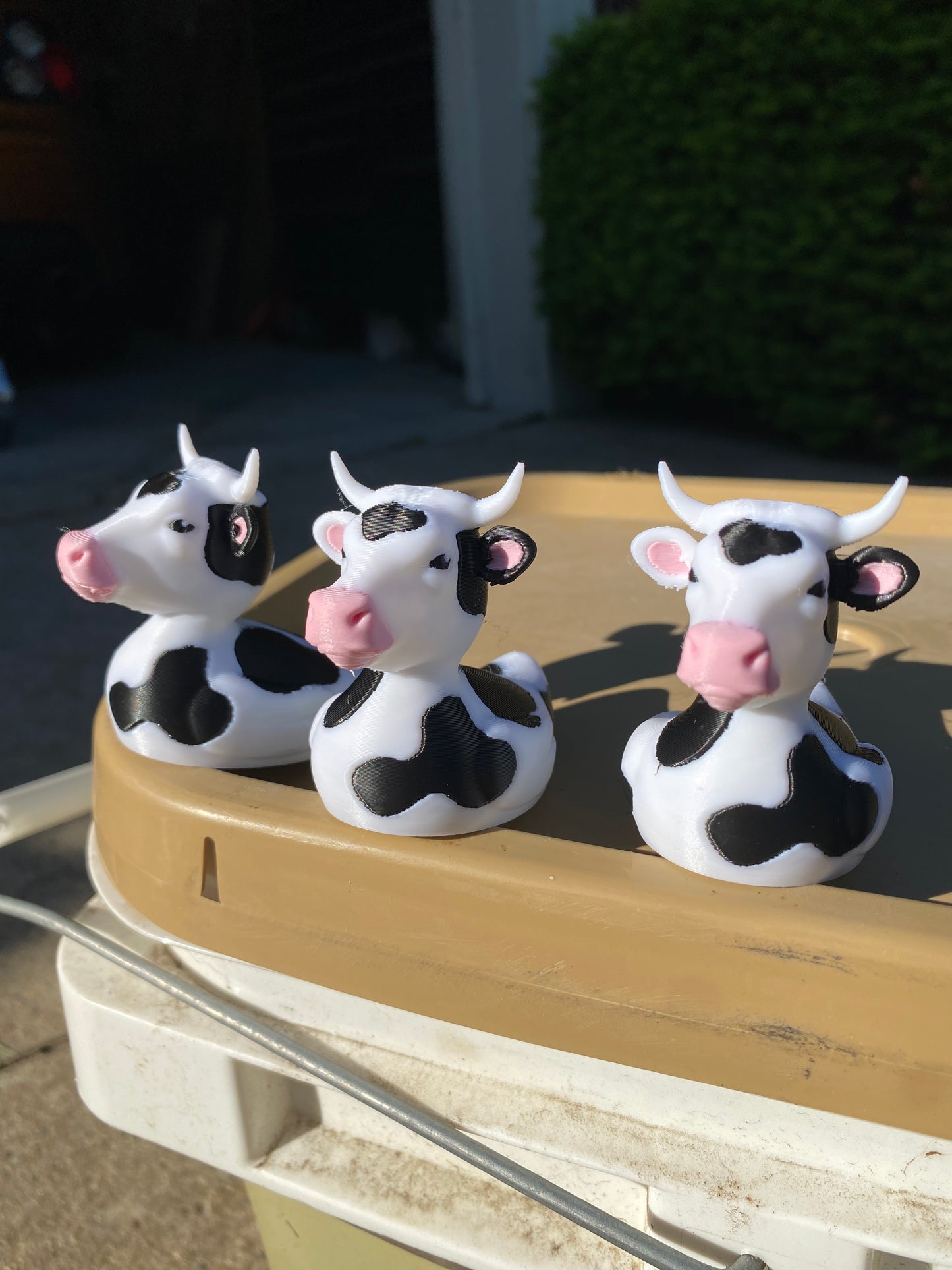 Cow Duck Miniature Figurine For Jeep Wrangler Dashboard 3D Printed