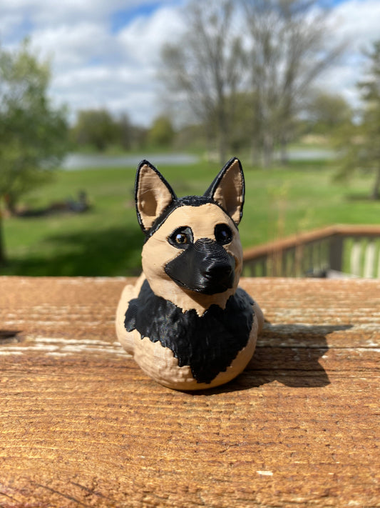 German Shepherd Duck Miniature Figurine For Jeep Wrangler Dashboard