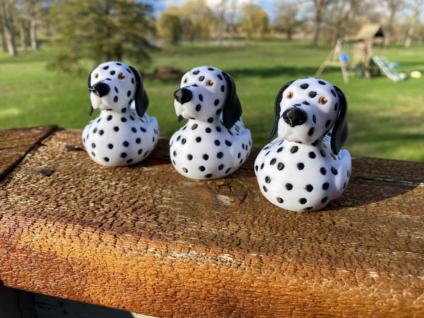 Dalmatian Duck Miniature Figurine For Jeep Wrangler Dashboard
