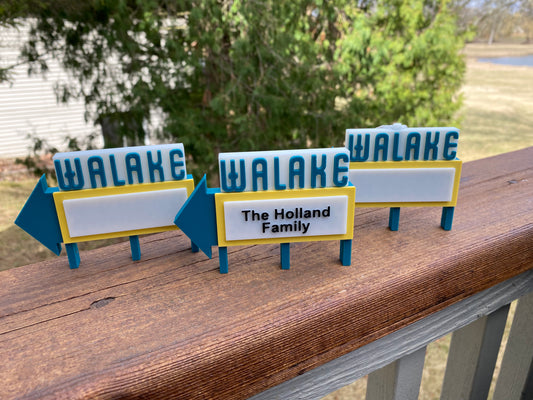 Walake Drive-In Sign Miniature Desk/ Shelf and Christmas Tree Ornaments Walled Lake, Michigan