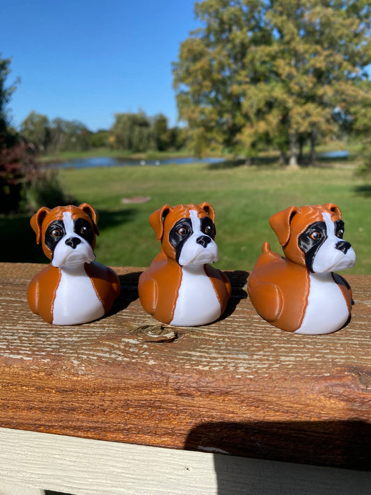 Boxer Dog Duck Miniature Figurine For Jeep Wrangler Dashboard