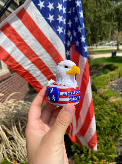 Patriotic Bald Eagle-America 250 Bald Eagle Duck Miniature Figurine For Jeep Wrangler Dashboard