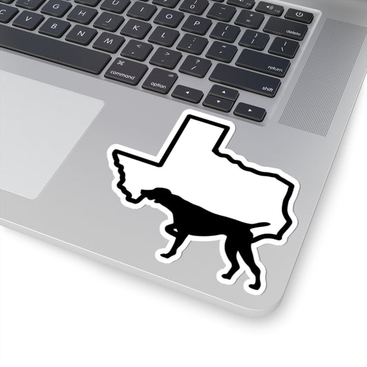 Texas Outline German Shorthaired Pointer Silhouette Kiss-Cut Stickers