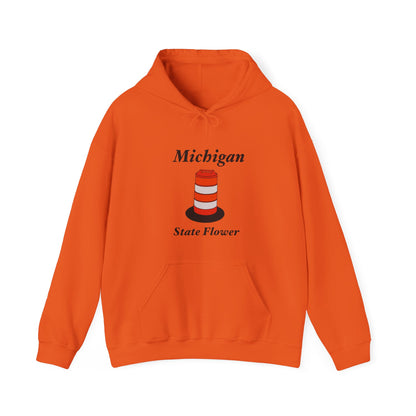 Unisex Simple Michigan State Flower Traffic Cone Hoodie