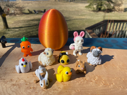Fidget Easter Eggs- 1 Egg Filled With 9 Articulated Flexy Easter Themed Fidgets Per Egg
