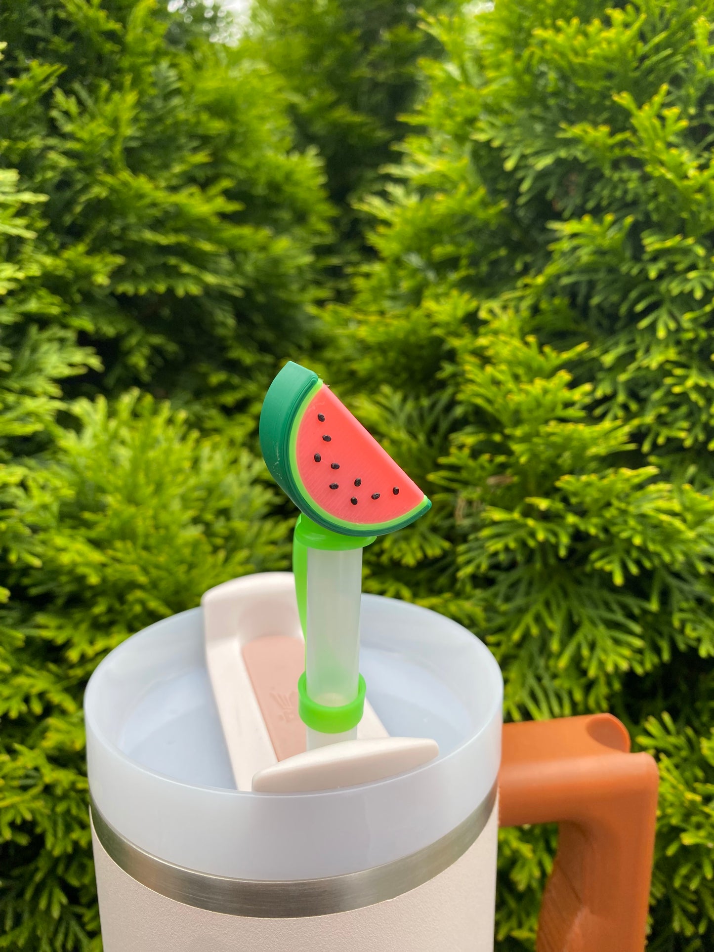 Watermelon Slice Straw Topper/ Charm for Stanely Tumblers and other 9.5mm Straws
