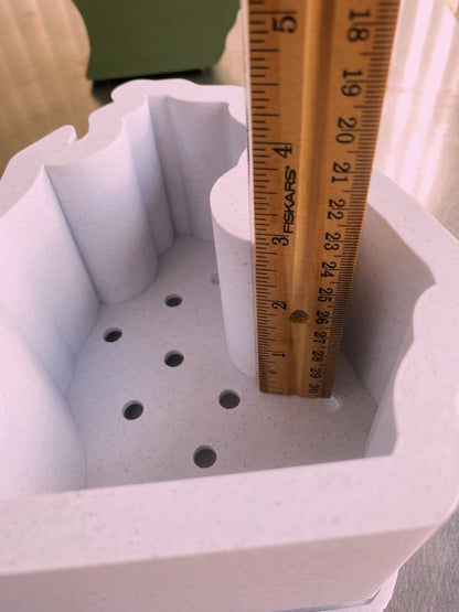 Shape Of Michigan Flower Pot Planter 3D Printed