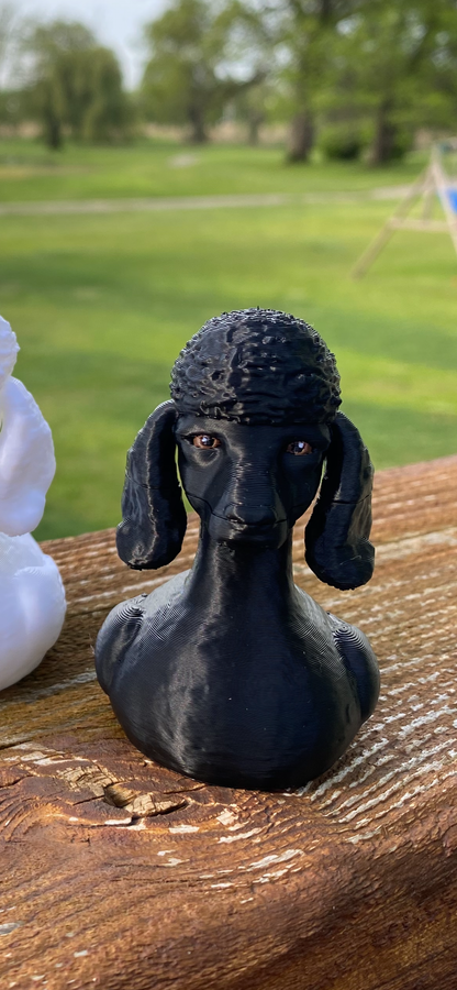 Standard Poodle Duck Miniature Figurine For Jeep Wrangler Dashboard 3D Printed
