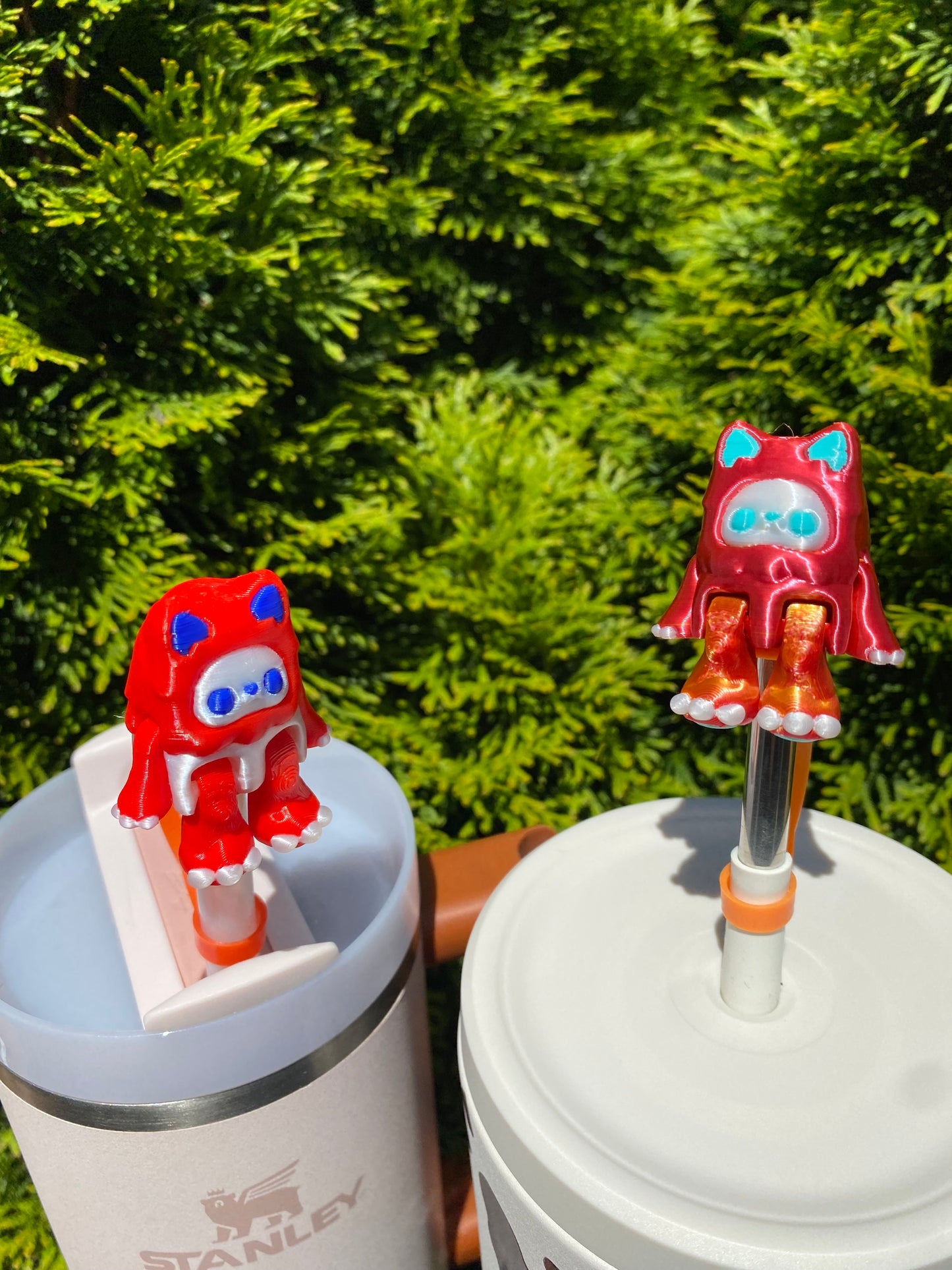 Kitty Yeti Straw Topper/ Charm for Stanely Tumblers and other 9.5mm Straws