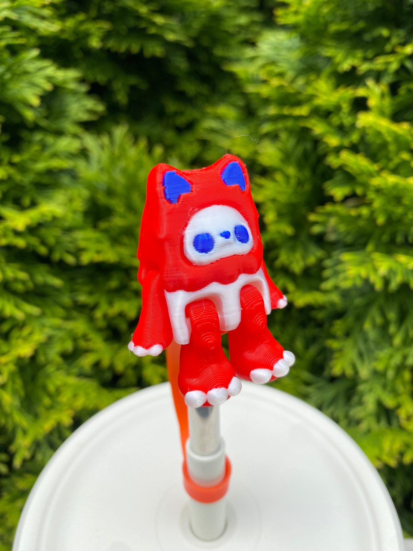 Kitty Yeti Straw Topper/ Charm for Stanely Tumblers and other 9.5mm Straws