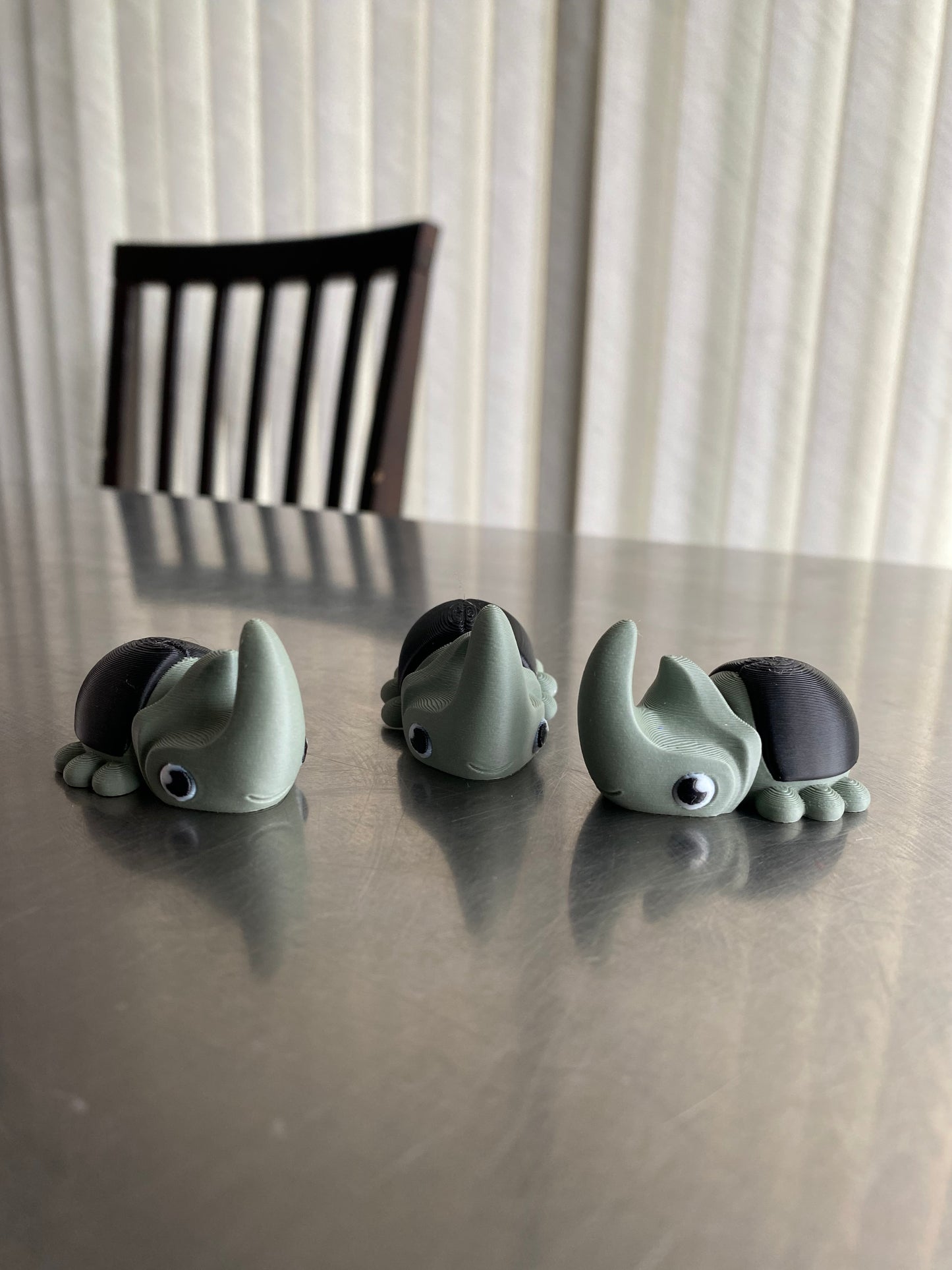 Horned Beetle 3D Printed Articulated Fidget Toys and Keychains